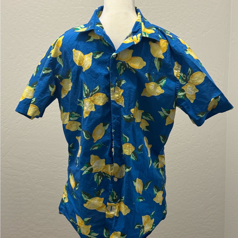 Bonobos Blue and Yellow Casual Button Down Shirt